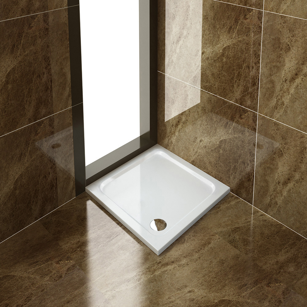 800x800x40mm Square Walk in Shower Enclosure Stone Tray NEXT DAY